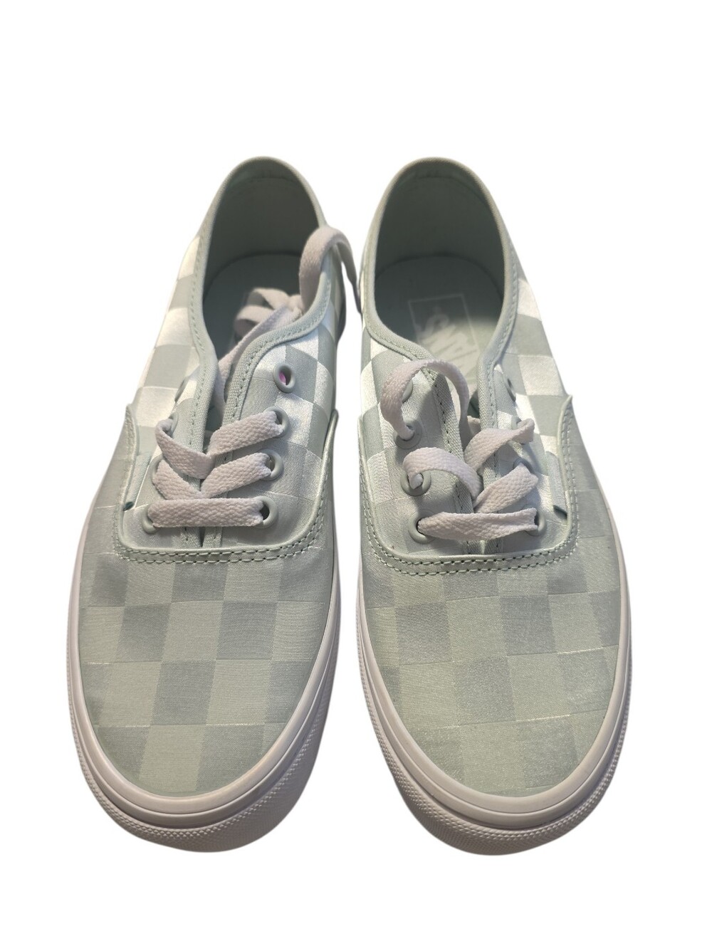 Vans Light Green  Checkerboard Low-Top Sneakers